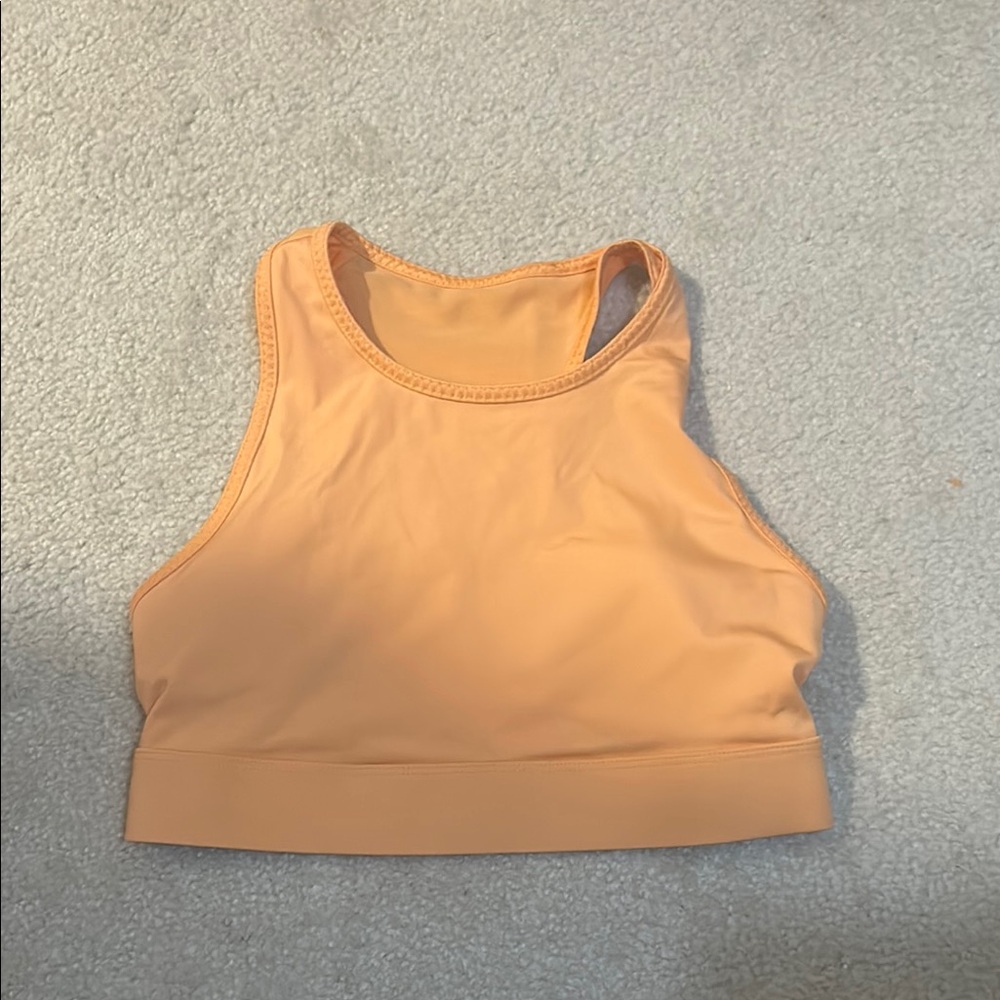 Fabletics Peach High-Neck Sports Bra